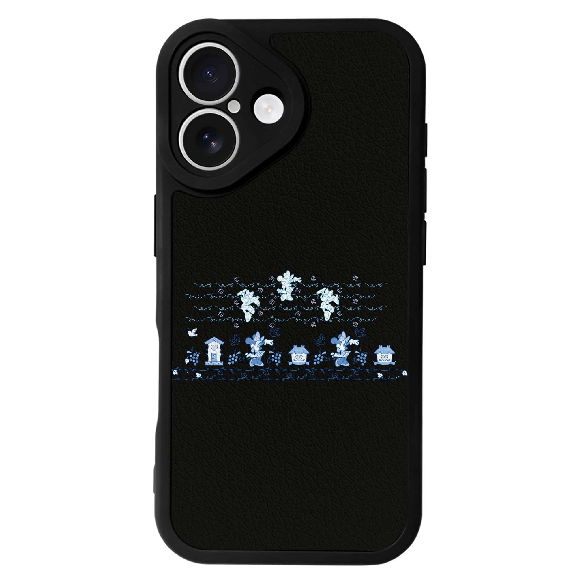 （画像用） ミッキーマウス Mickey Mouse 【iPhone 16シリーズ対応】シリコンスマホケース（レザー調） 材質：シリコン